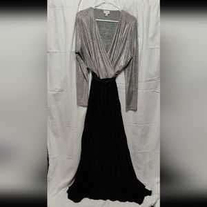 LuLaRoe Silver and Black Maxi Dress
